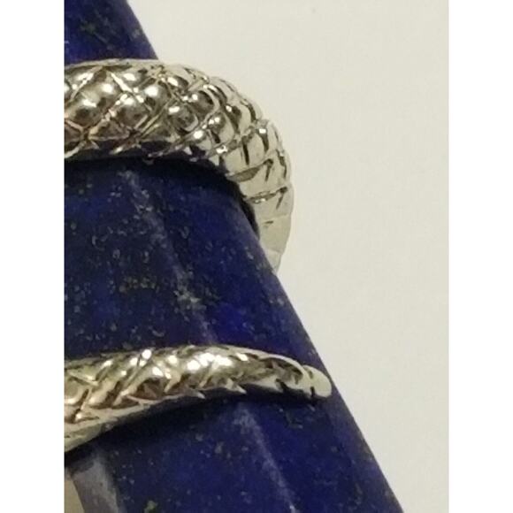 Silvertone 14" necklace with a blue pendant with snake n166* - Picture 5 of 8